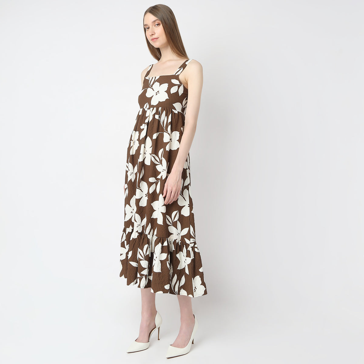 Flare Fit Printed Dress