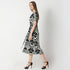 Regular Fit Printed Calf Length Dress