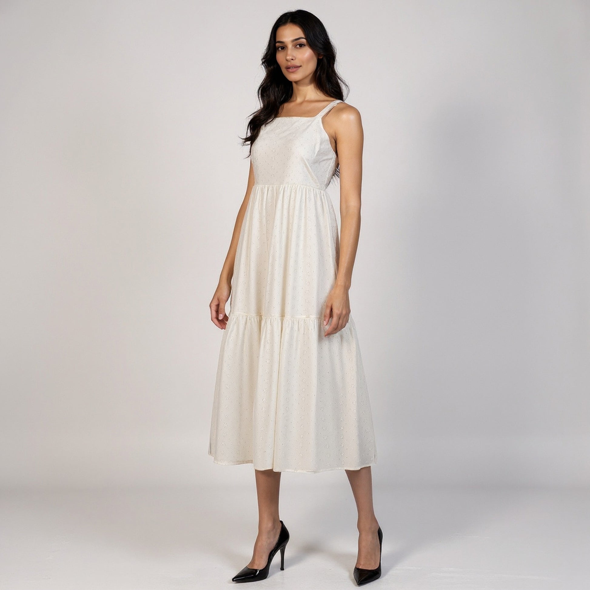 Cotton Schiffi Strappy Dress