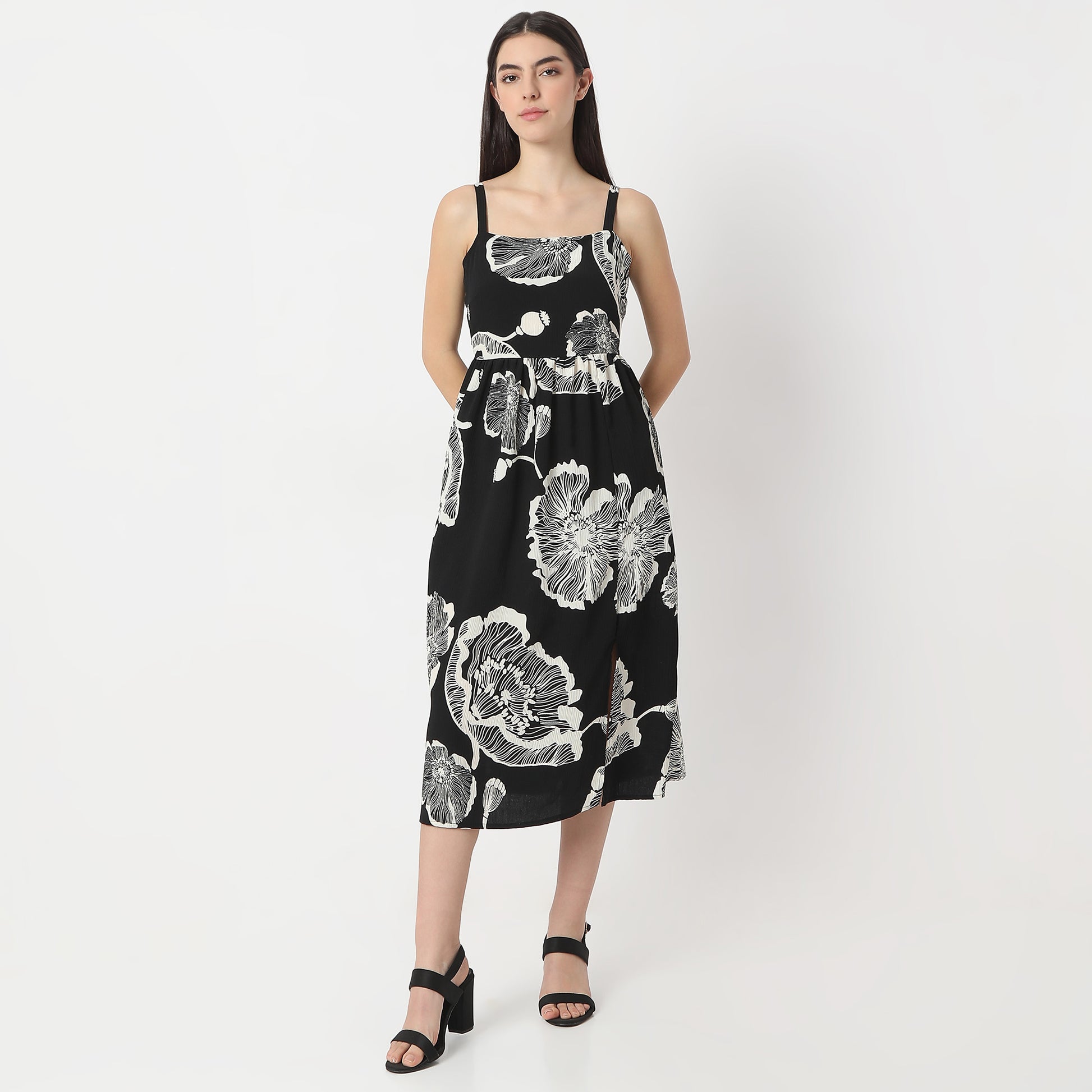 Flare Fit Printed Dress