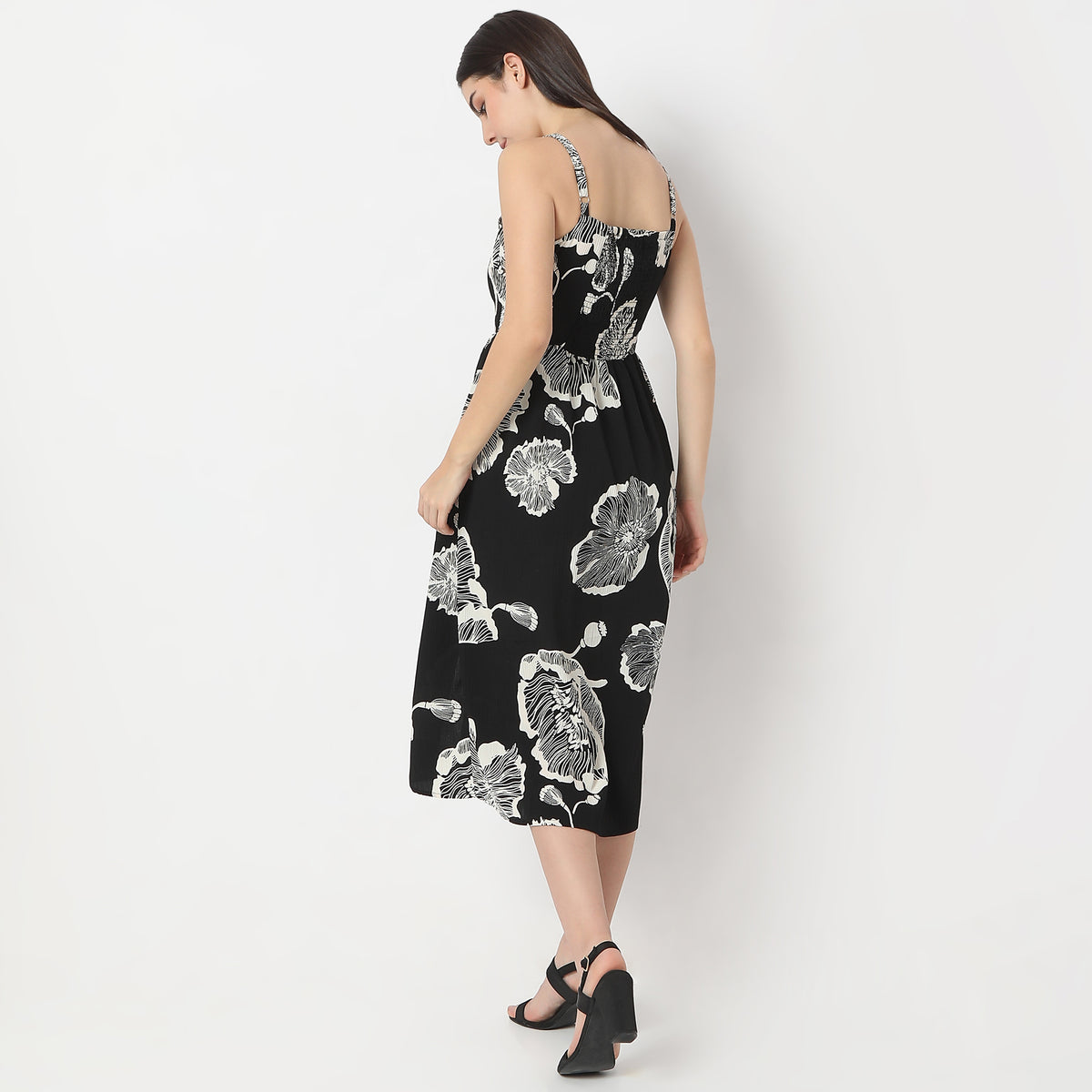 Flare Fit Printed Dress