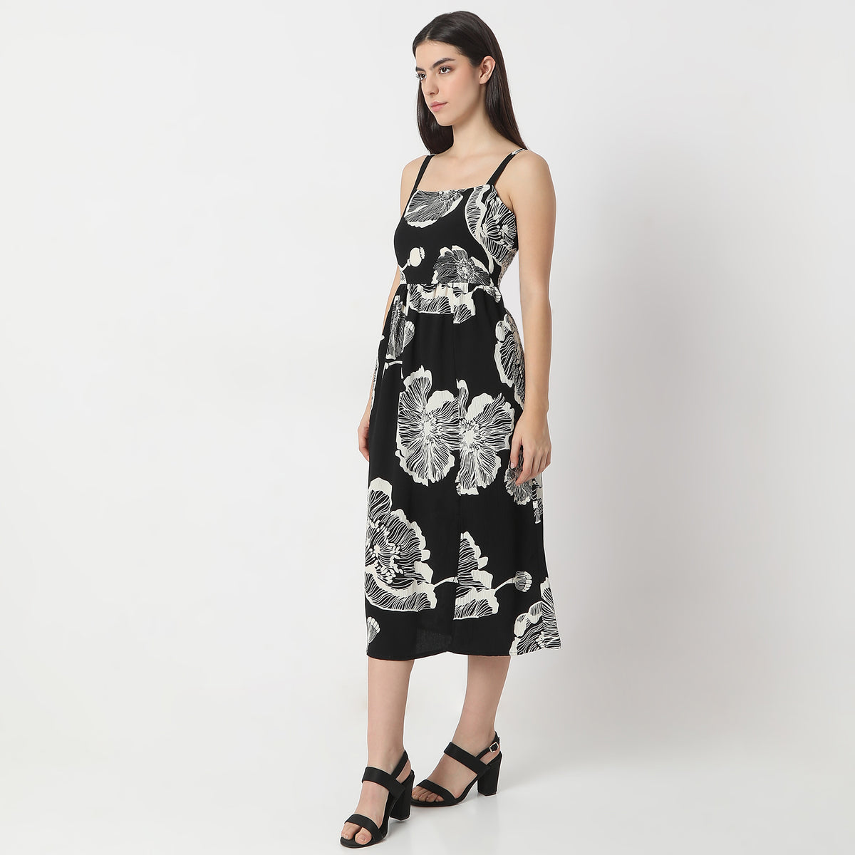Flare Fit Printed Dress