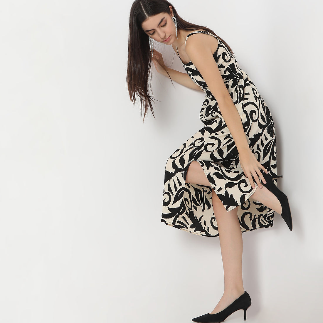 Flare Fit Printed Dress
