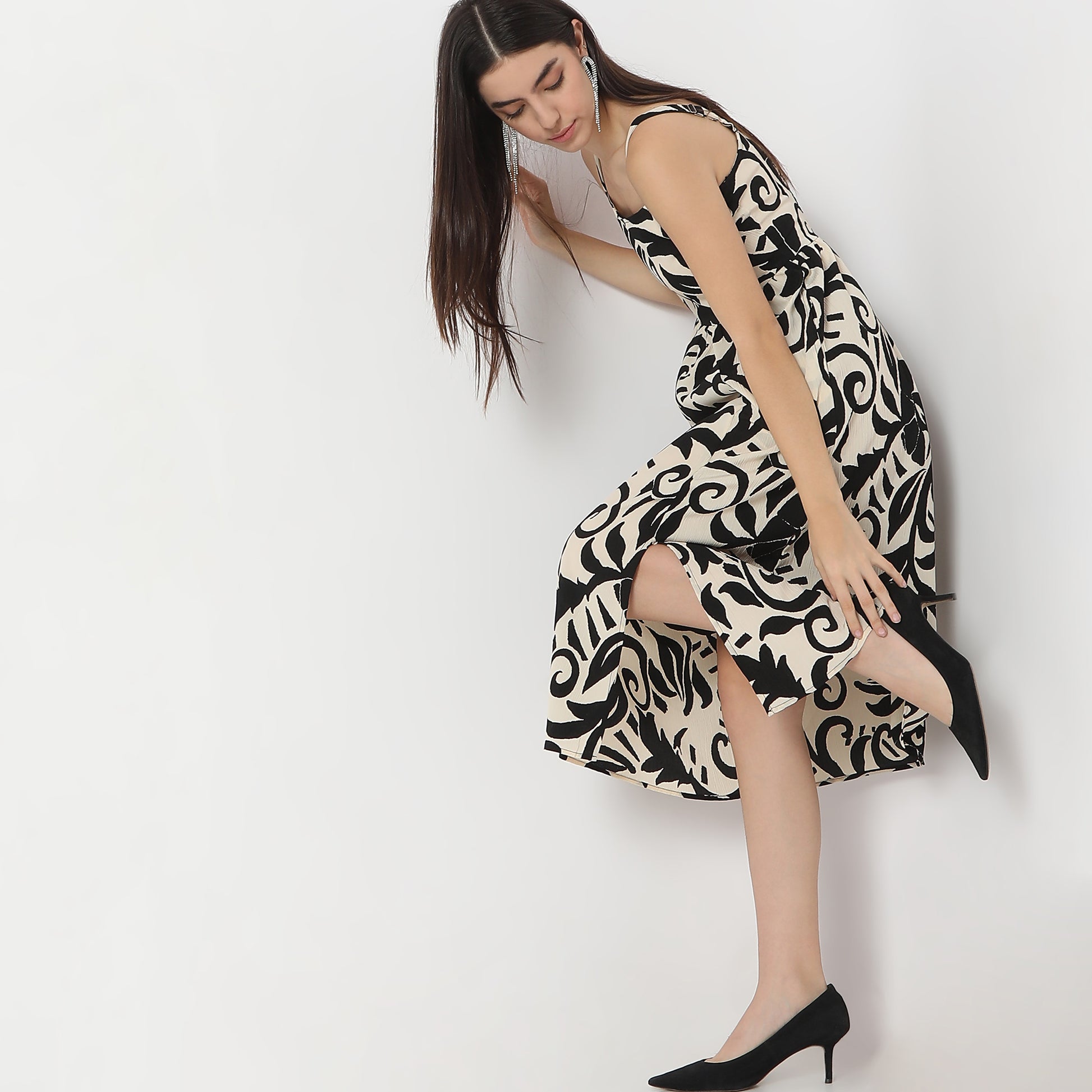 Flare Fit Printed Dress