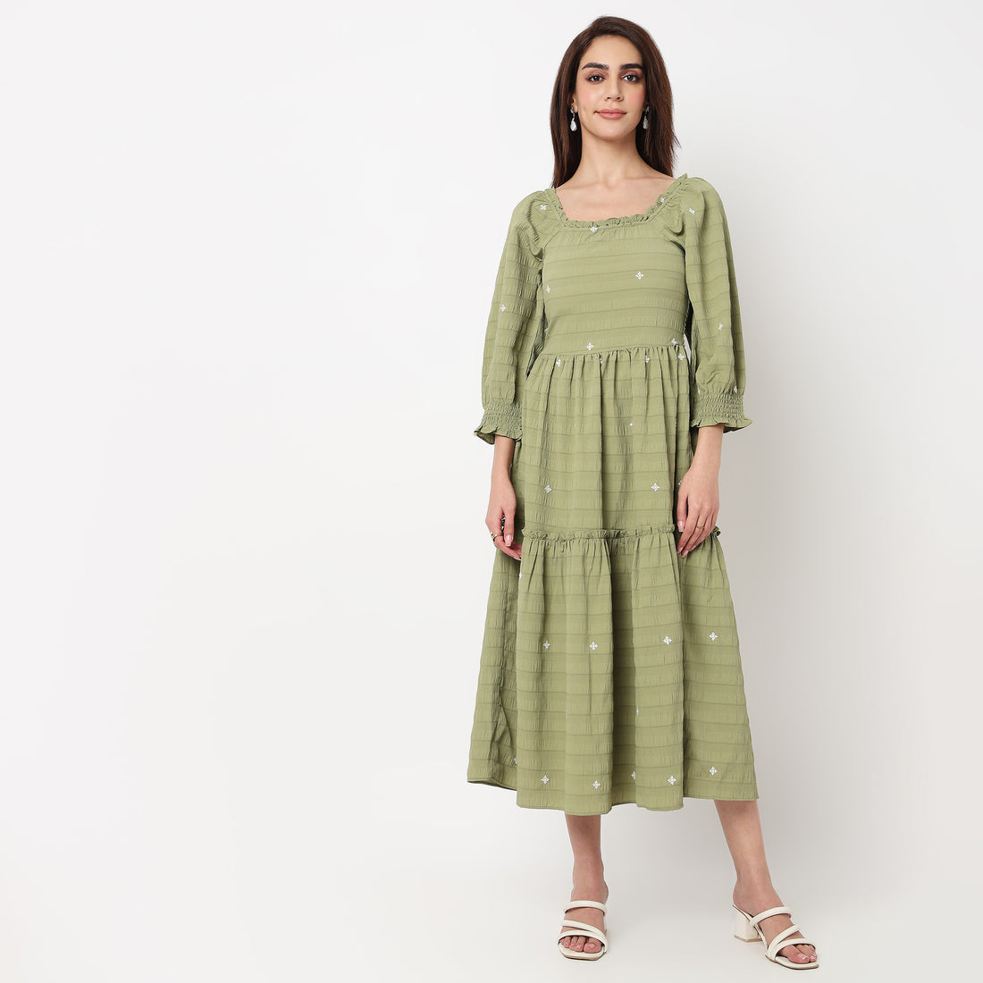 Structured Square Neck Dress