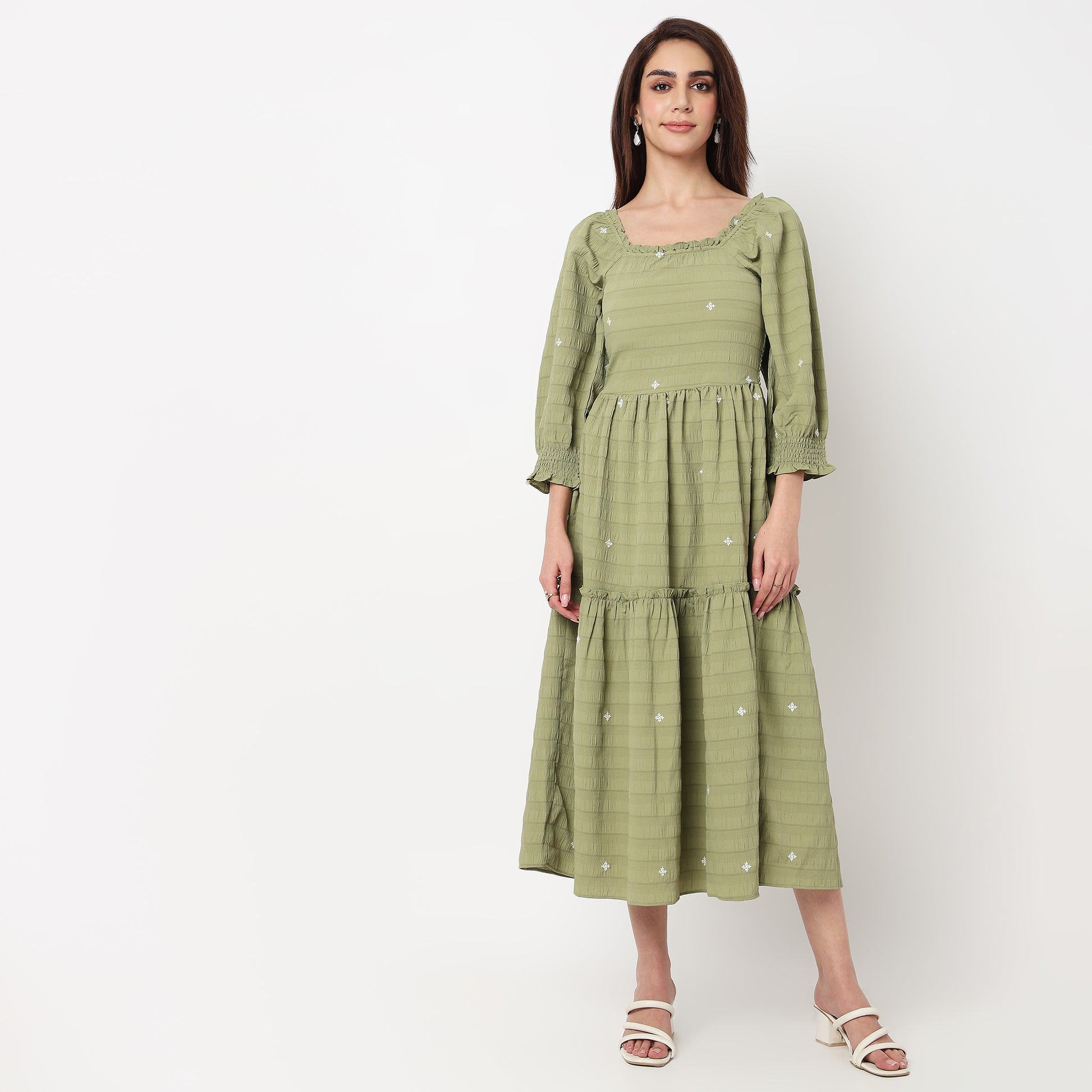 Structured Square Neck Dress