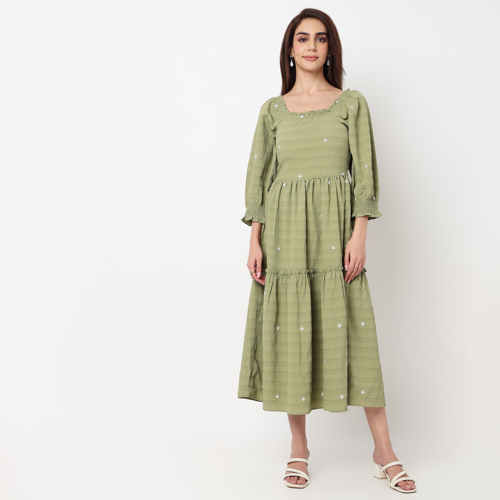 Structured Square Neck Dress