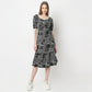 Flare Fit Printed Dress