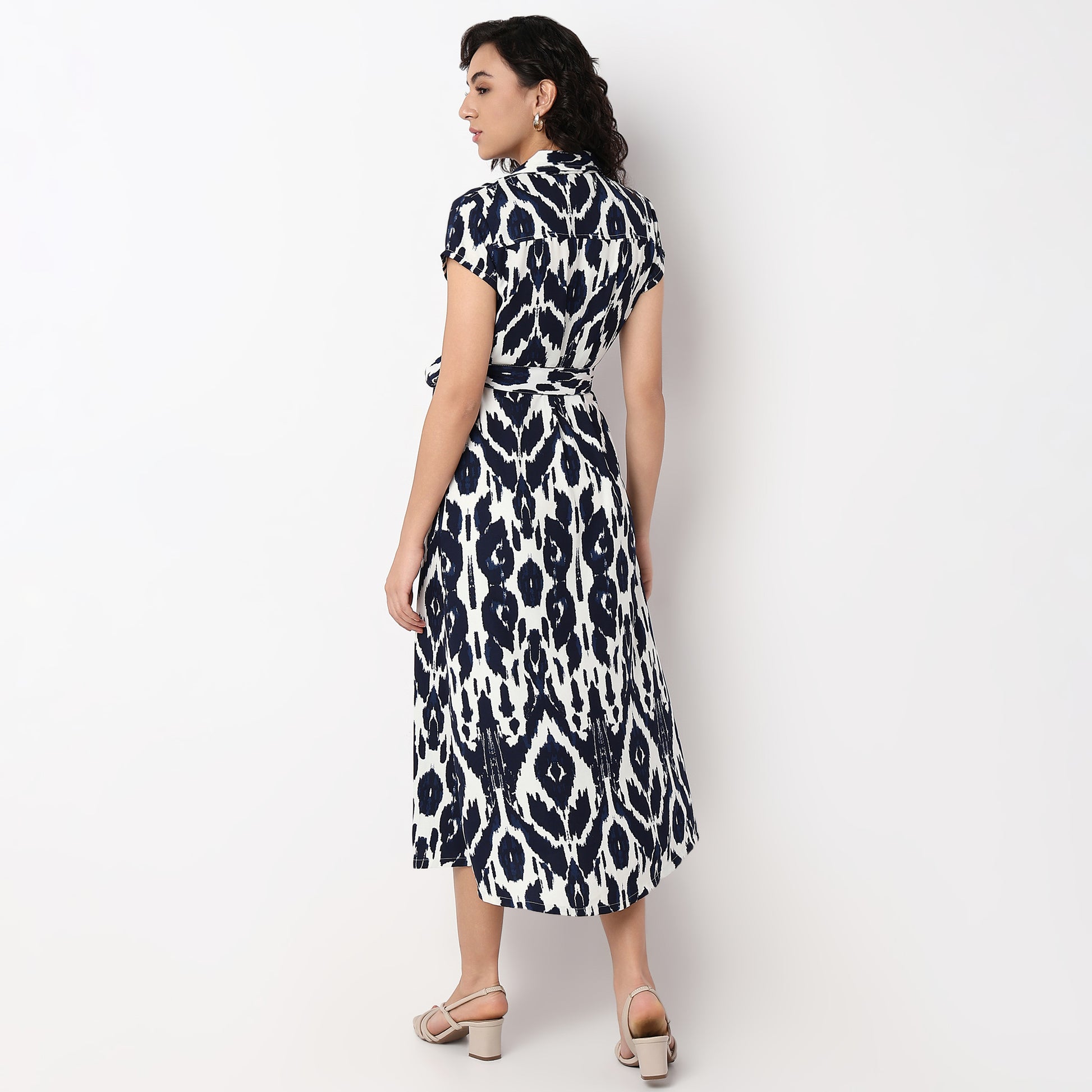 Woven Camp Collar Juliette Printed Dress