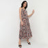 Order Now Women Printed Round Neck Flare Fit Western Wear Dress by Style Union