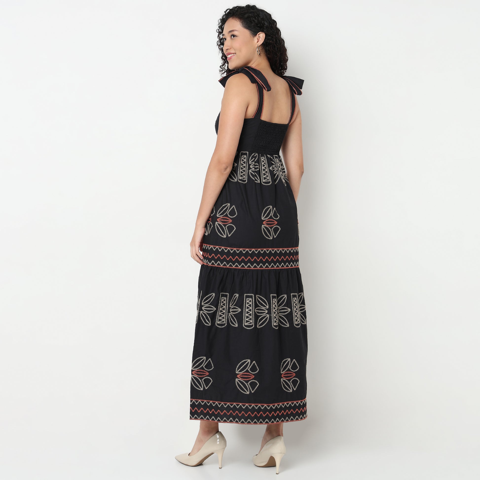 Buy Women Flare Fit Tribal Sleeveless Dress  - Style Union
