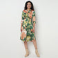 Buy Women Straight Fit Printed Three-Fourth Sleeve Dress  - Style Union