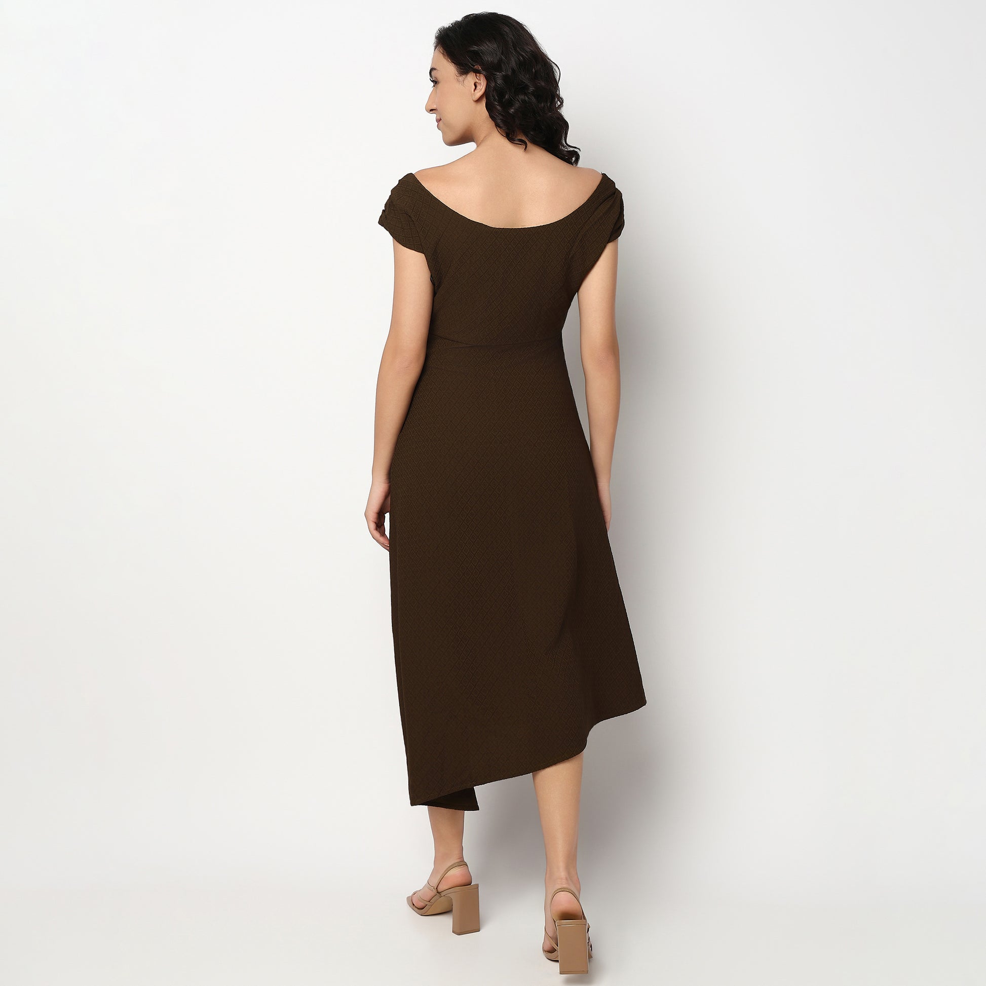 Buy Women Straight Fit Structured Short Sleeve Dress  - Style Union