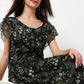 Floral Calf Length Dress 