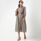 Printed Shirt Collar Dress