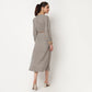Printed Shirt Collar Dress