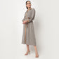 Printed Shirt Collar Dress