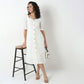Cotton Schiffi Dress, Sweetheart Neck
