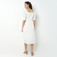 Cotton Schiffi Dress, Sweetheart Neck