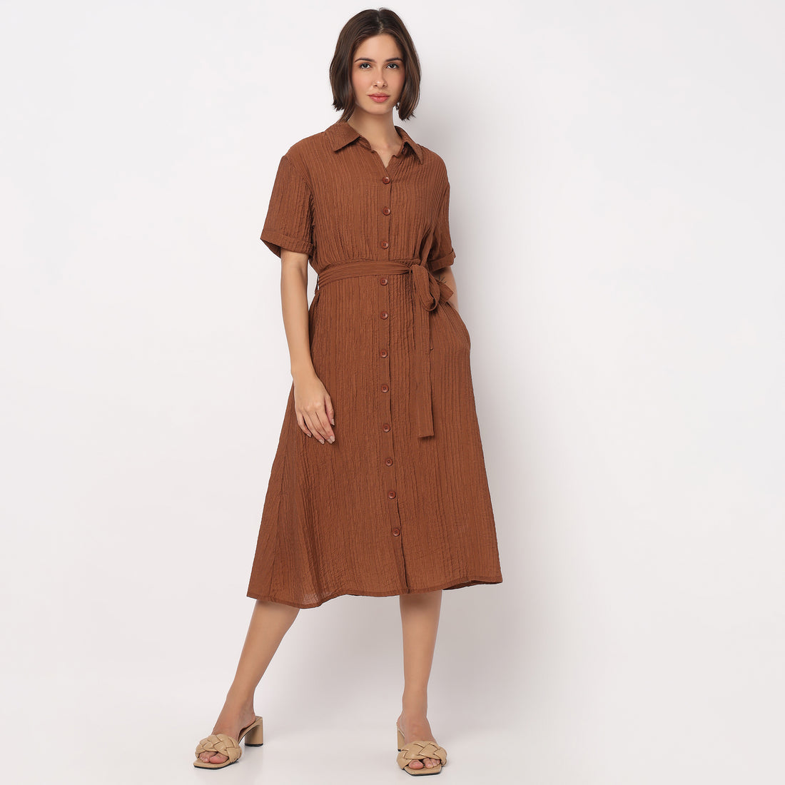 Structured Flared Dress