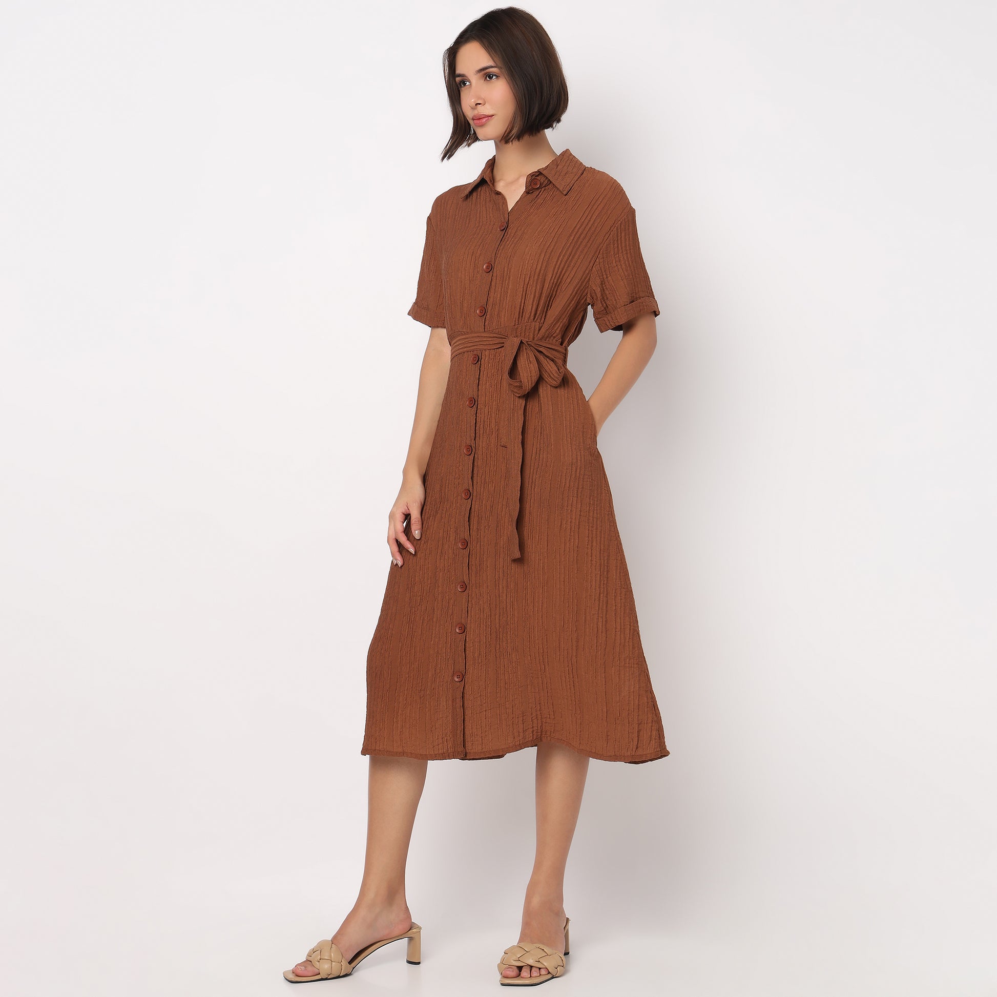 Structured Flared Dress