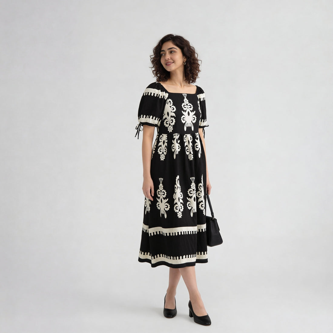 Printed Flared Dress