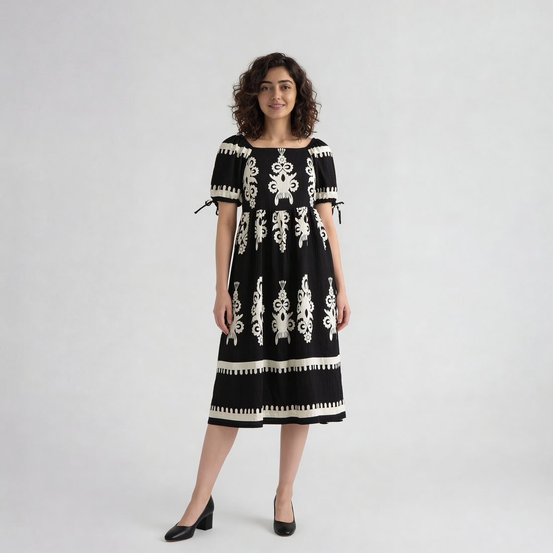 Printed Flared Dress