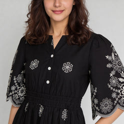 V-Neck Printed Dress