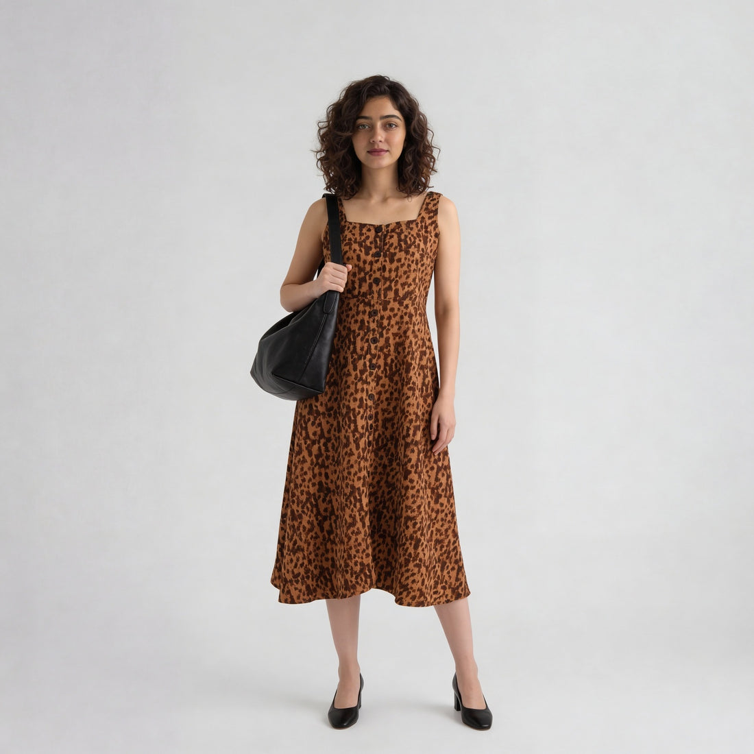 Polyester printed Sleeveless Dress