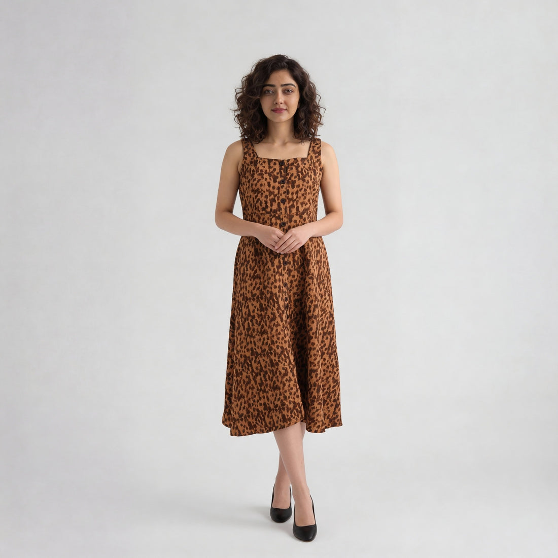 Polyester printed Sleeveless Dress