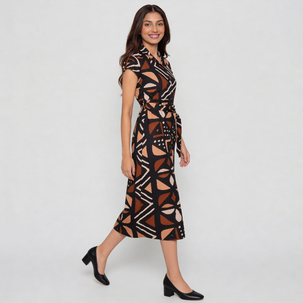 Printed Flared Dress