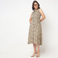 Printed Shirt Collar Dress