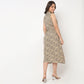 Printed Shirt Collar Dress