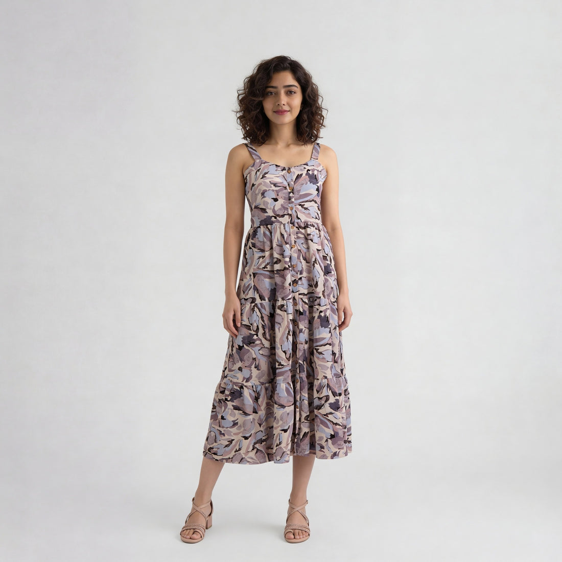 Printed Flared Dress