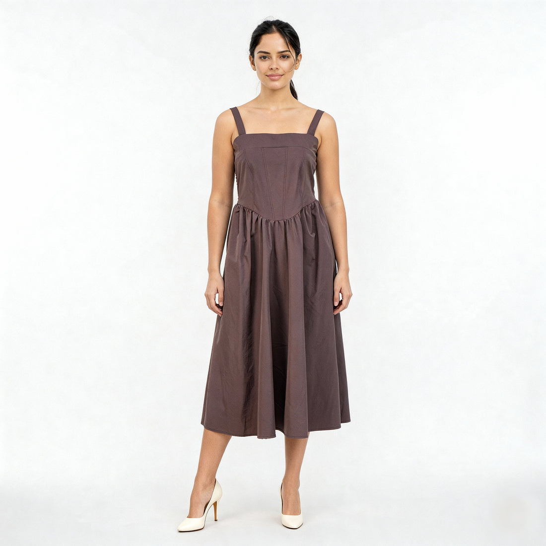 Strappy Knitted Flare Dress