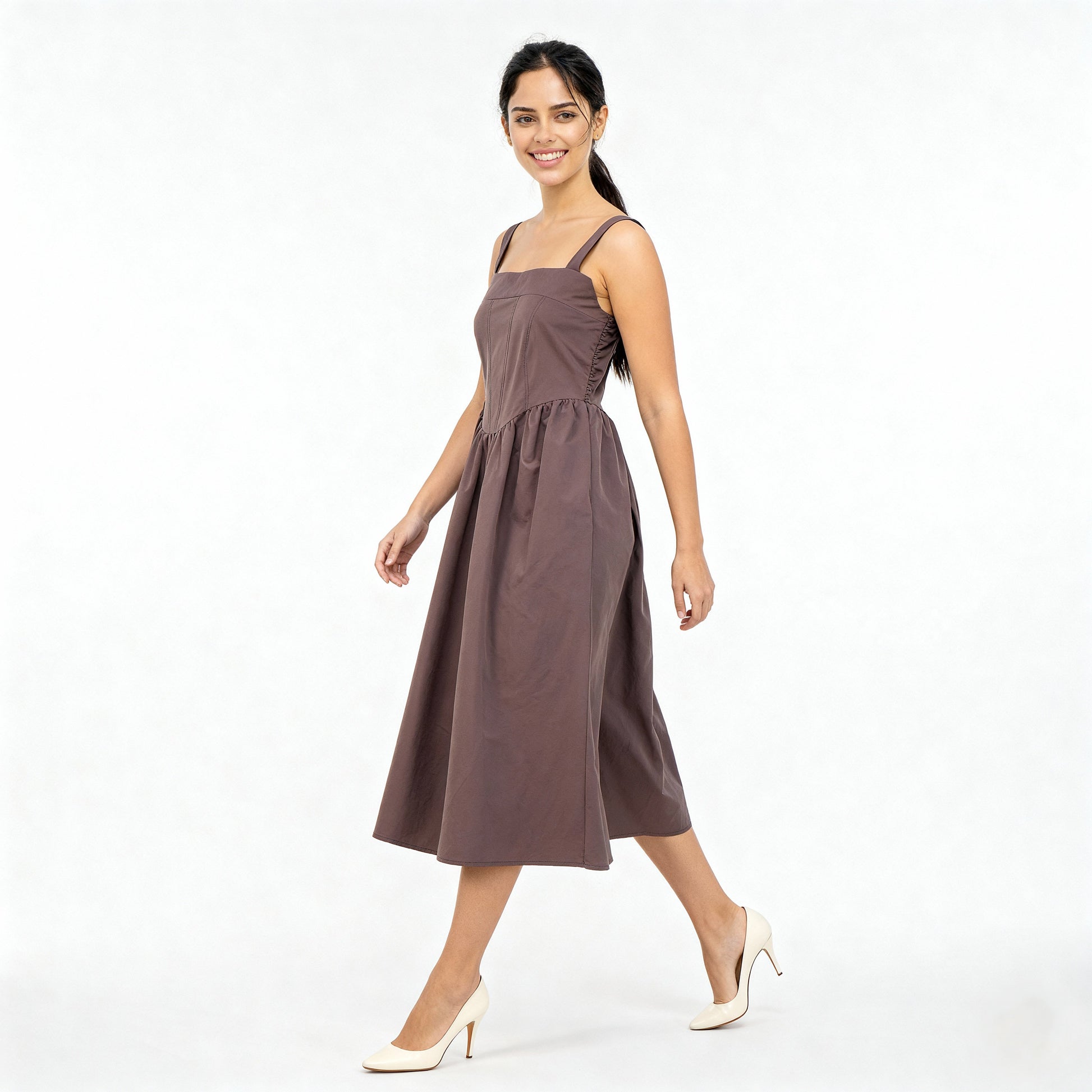 Strappy Knitted Flare Dress