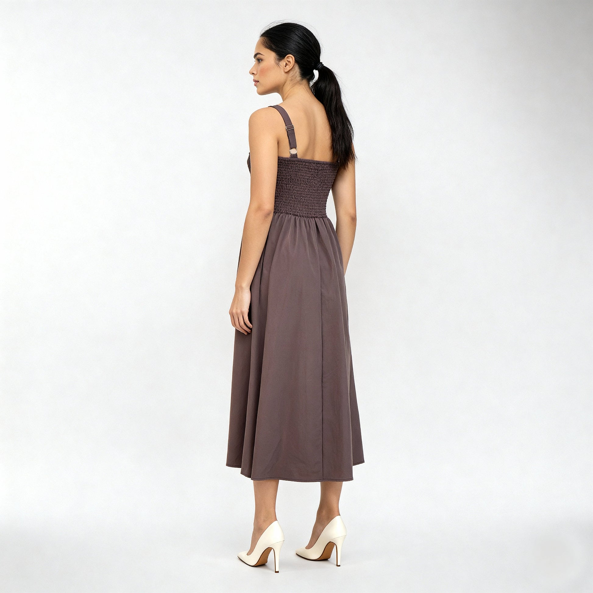 Strappy Knitted Flare Dress