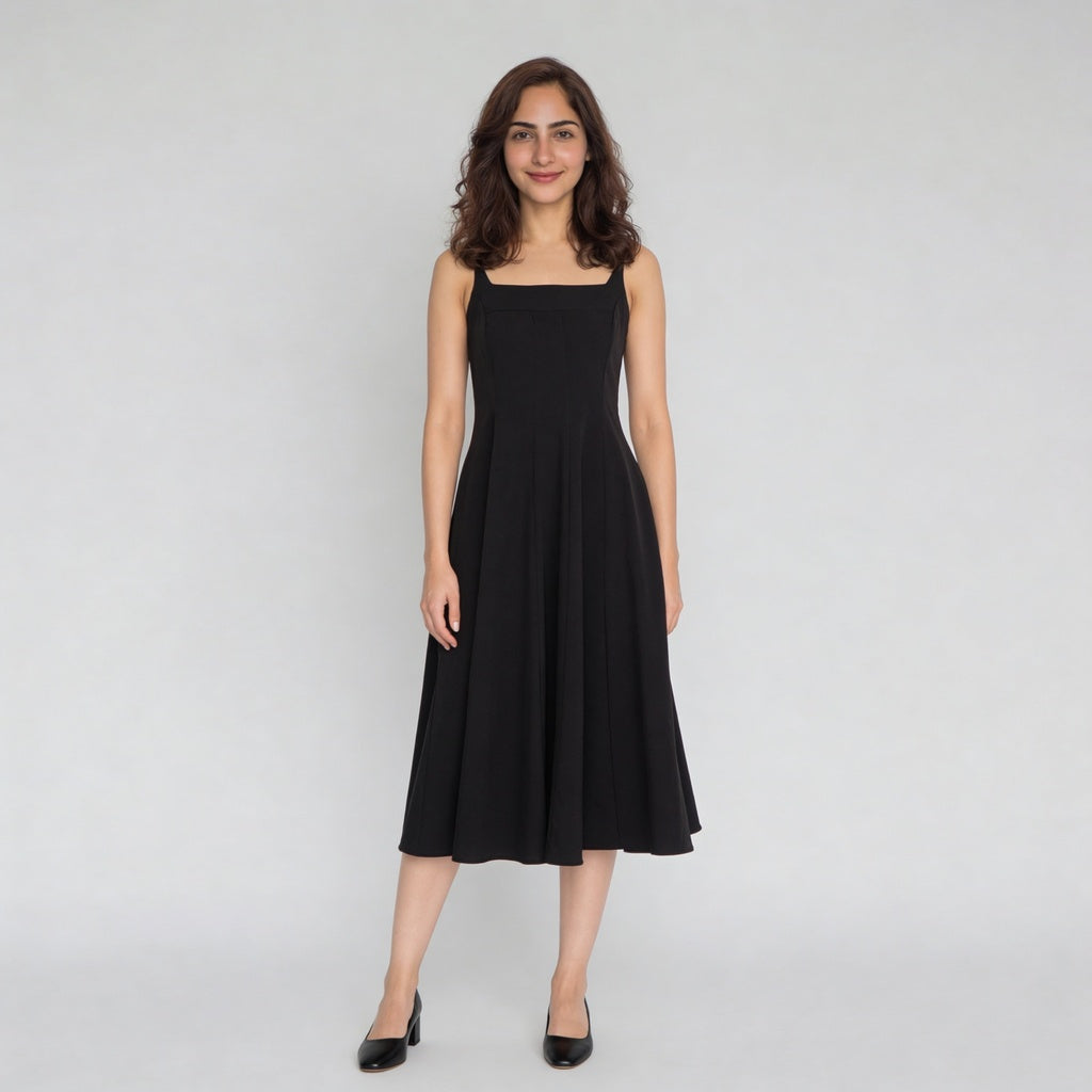 Solid Sleeveless Dress