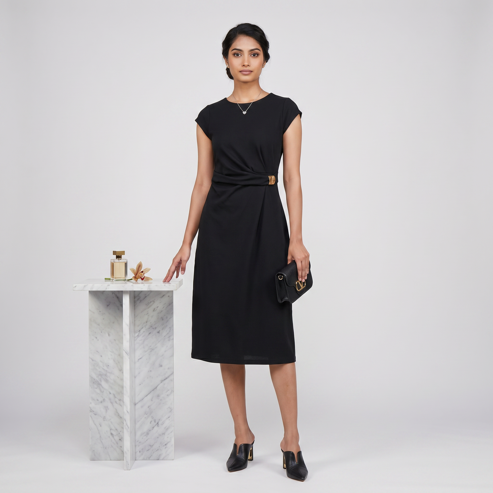 Regular Fit Solid Dress