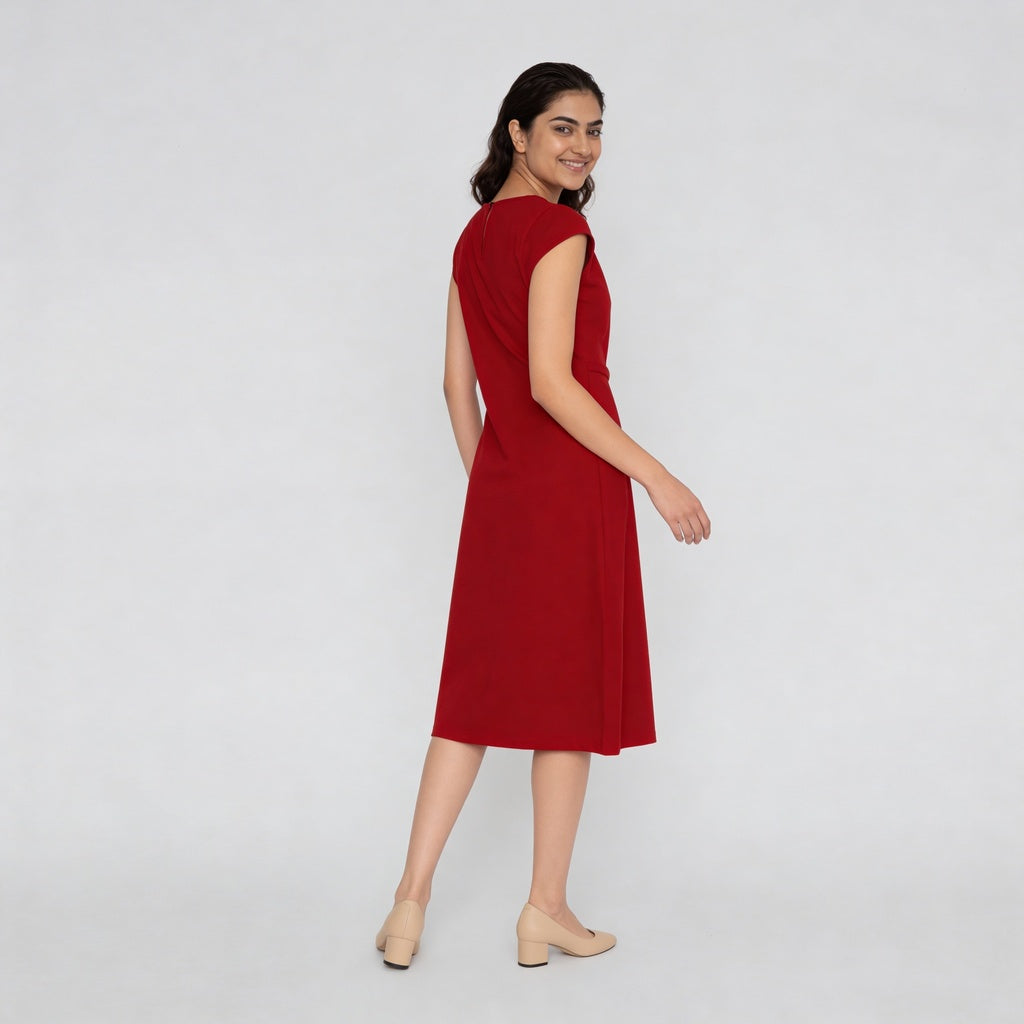 Woven Cap Sleeve Dress