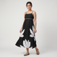 Printed A-Line Flared Dress