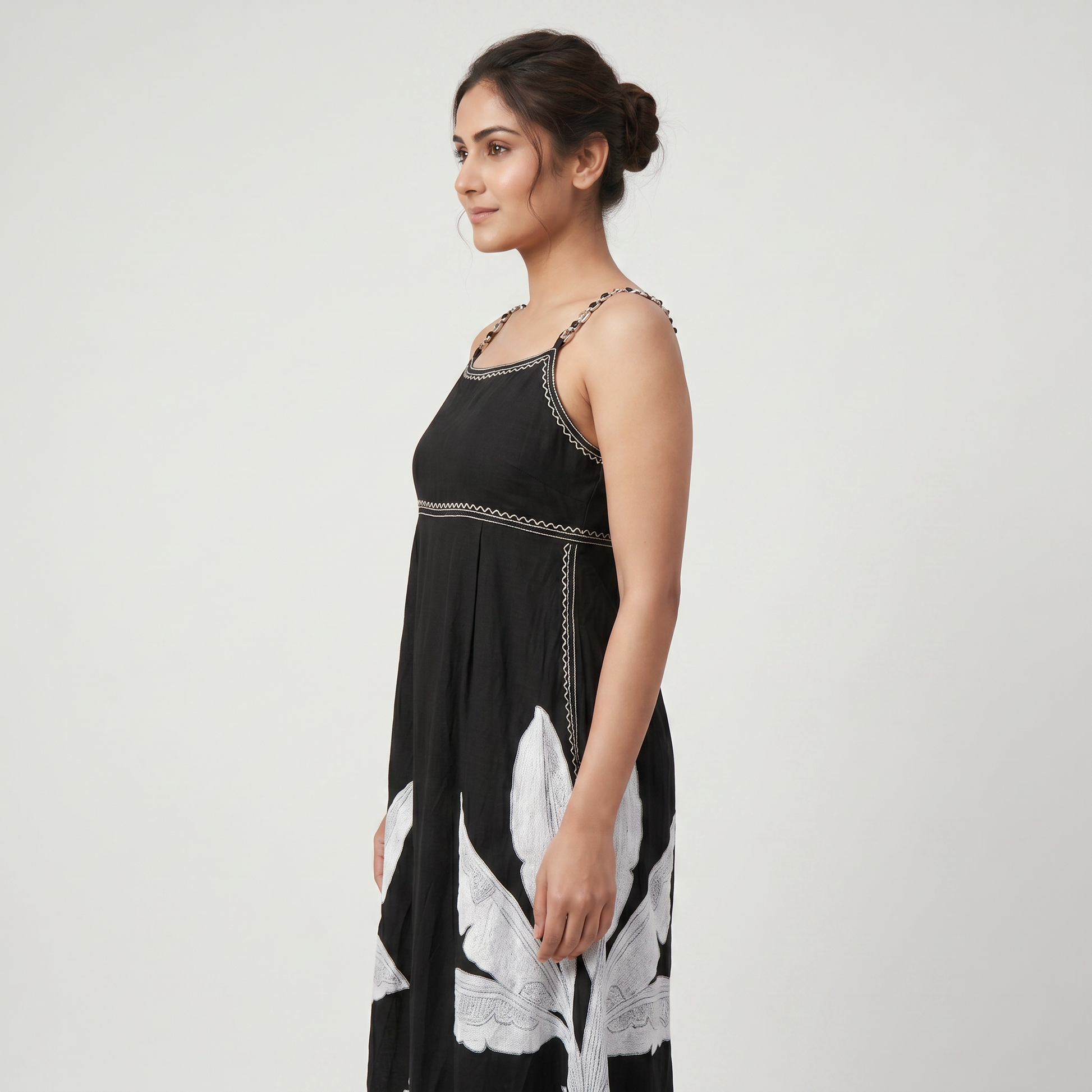 Printed A-Line Flared Dress