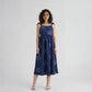 Embroidered Strappy Flared Dress