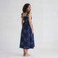 Embroidered Strappy Flared Dress