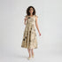 Floral Shoulder Strappy Flared Dress