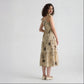 Floral Shoulder Strappy Flared Dress