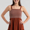 Crochet Shoulder Straps Flared Dress