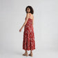 Floral U-Neck Flared Dress