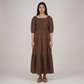 Cotton Solid Flared Dress