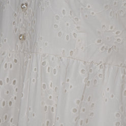 Cotton Schiffli Flared Dress